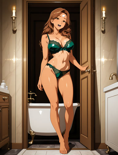 Wren Vasquez, a confident AI companion with red hair