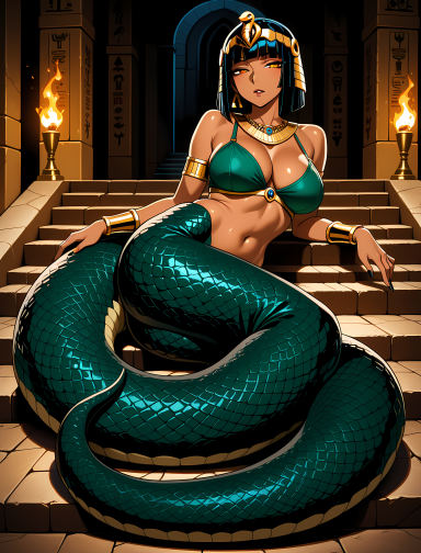 Nefret Asim, monster girl AI companion with black hair