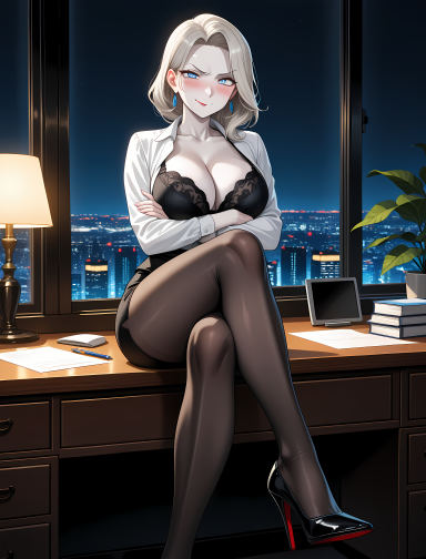 Astrid Vinter, a coworker AI companion with blonde hair