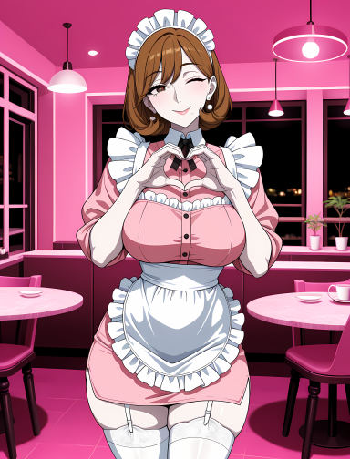 Kanon Sakuraba, maid AI companion with brown hair