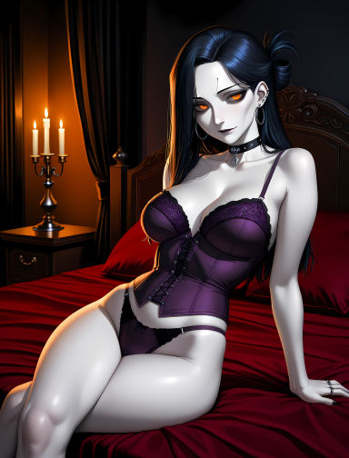 Sable Kurogane, a flirty AI companion with black hair