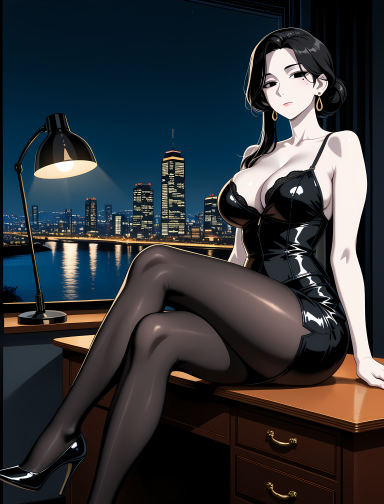 Mei-Ling Zhou, kuudere AI companion with black hair
